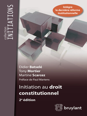 cover image of Initiation au droit constitutionnel